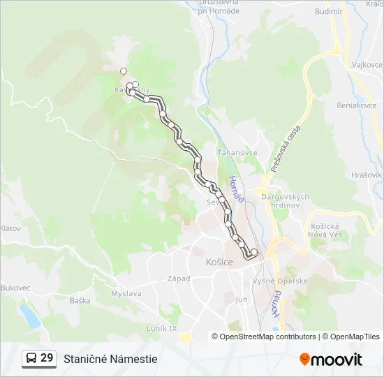 29 Bus Line Map