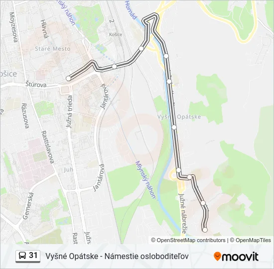 31 Bus Line Map