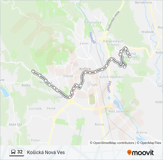 32 Bus Line Map