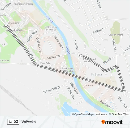 52 Bus Line Map