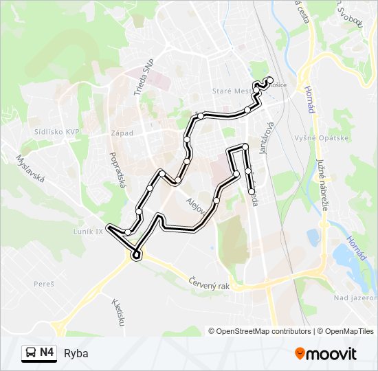 N4 bus Line Map