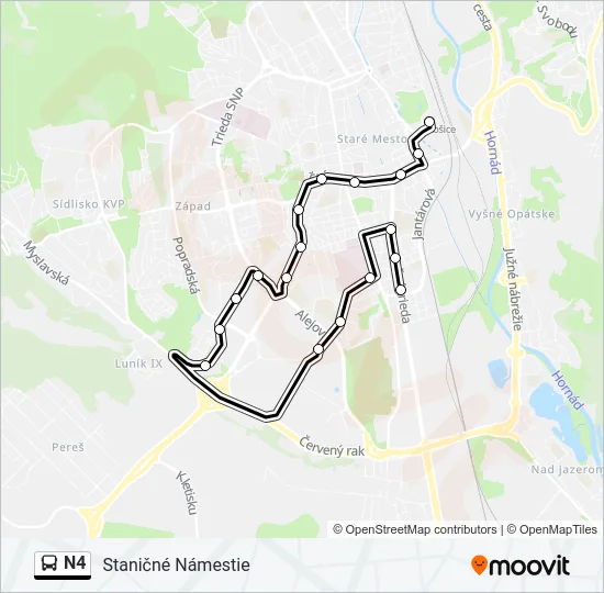 N4 Bus Line Map