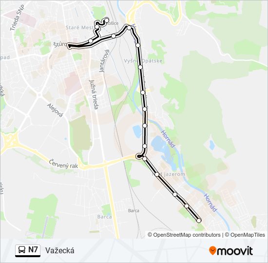 N7 bus Line Map