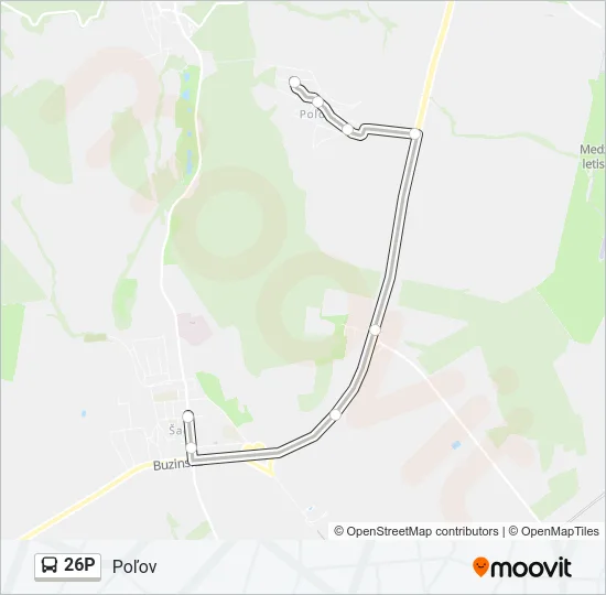 26P Bus Line Map