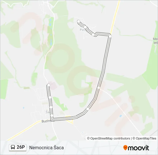 26P Bus Line Map