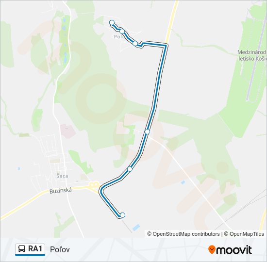 RA1 bus Line Map