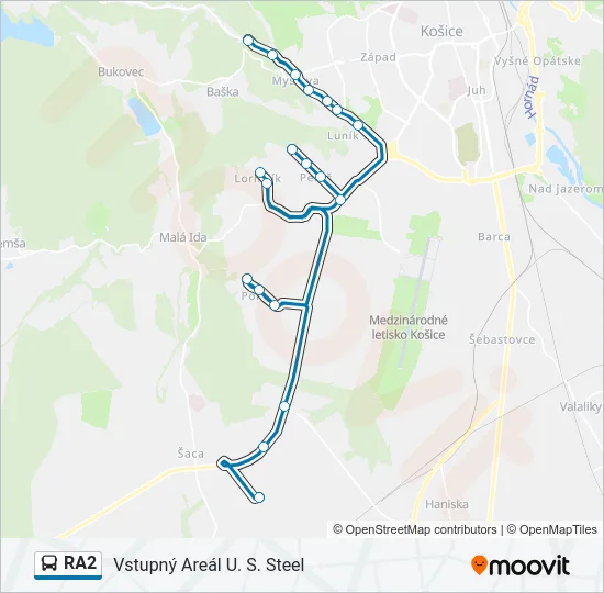 RA2 Bus Line Map