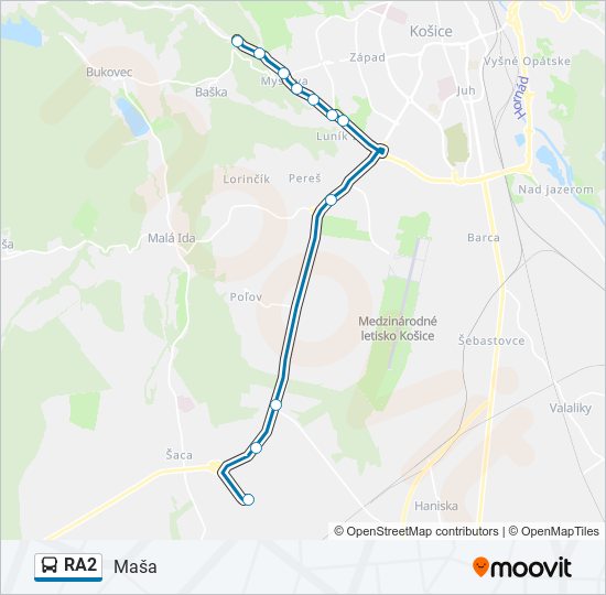 RA2 bus Line Map