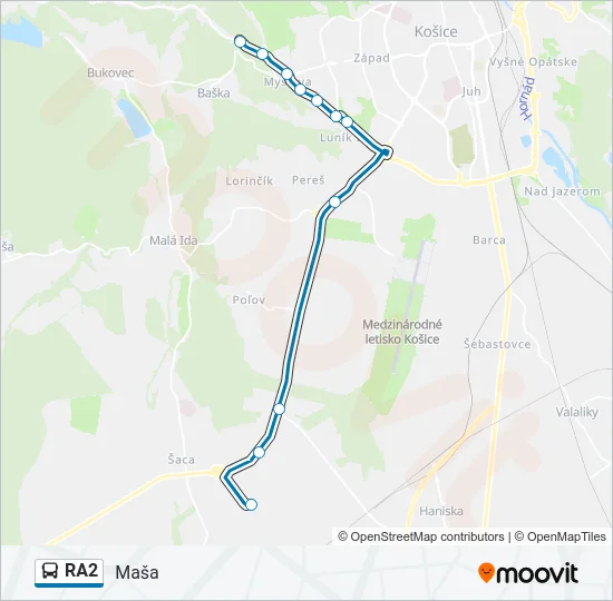 RA2 Bus Line Map