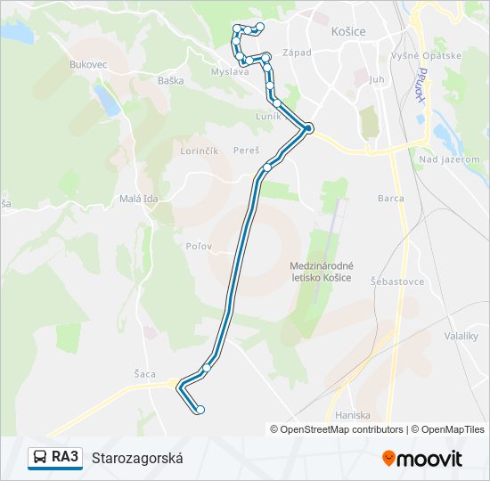 RA3 bus Line Map