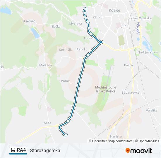 RA4 bus Line Map