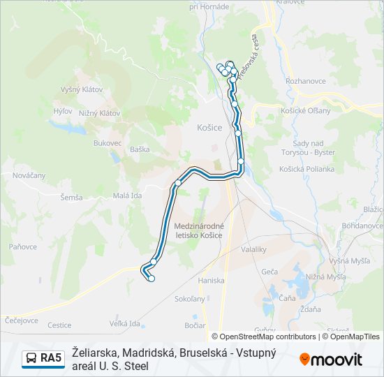 RA5 bus Line Map