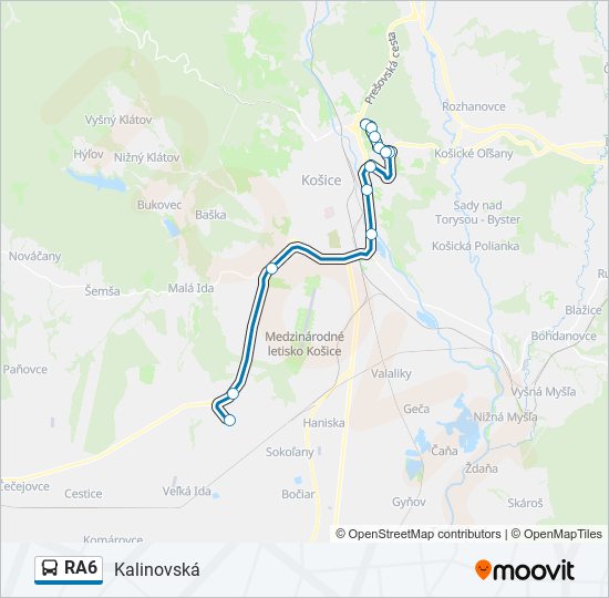 RA6 bus Line Map