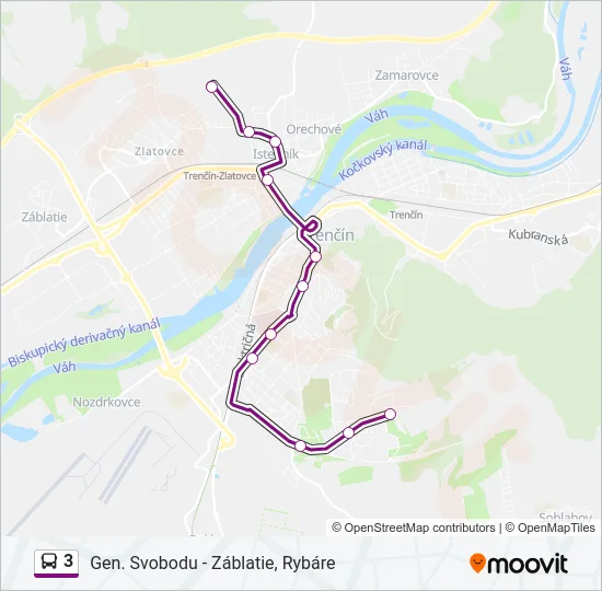 3 Bus Line Map