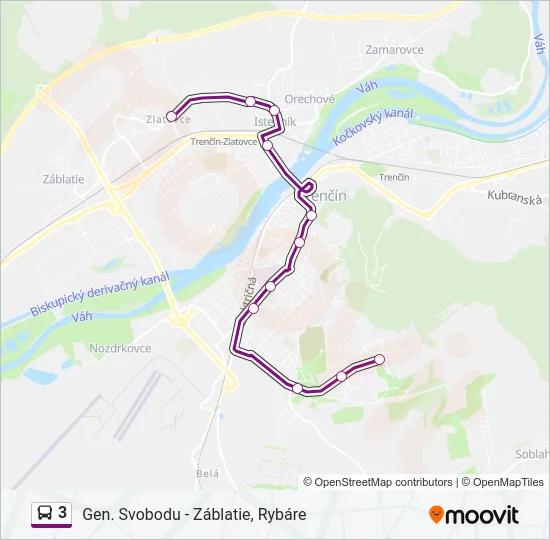 3 Bus Line Map