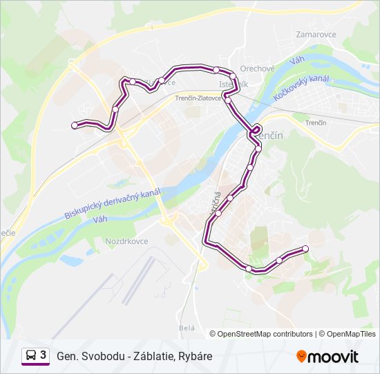 3 bus Line Map