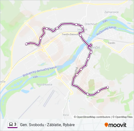 3 Bus Line Map