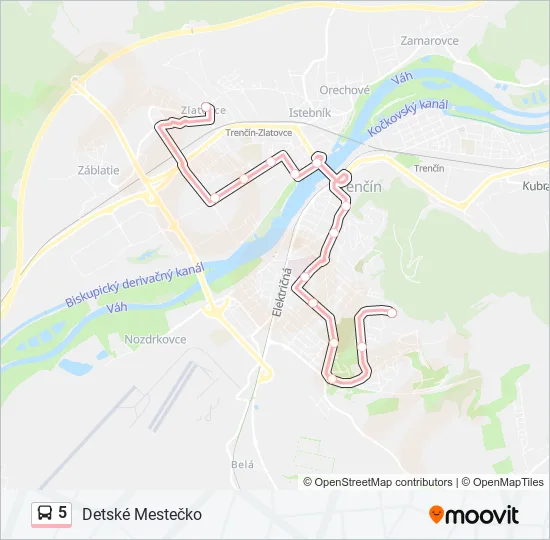 5 Bus Line Map