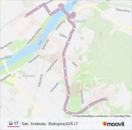 17 bus Line Map