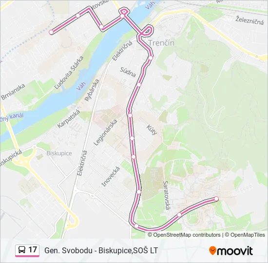 17 Bus Line Map