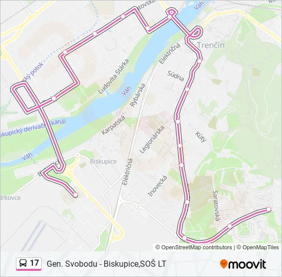 17 Bus Line Map