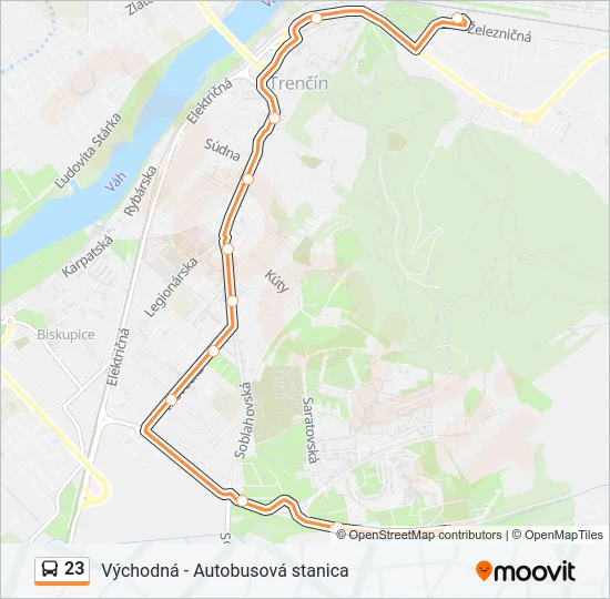 23 Bus Line Map