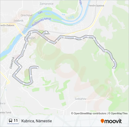 11 Bus Line Map