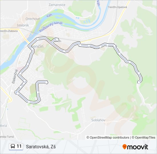 11 bus Line Map