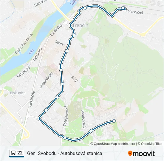 22 Bus Line Map