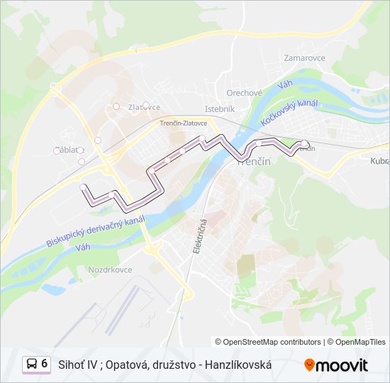 6 bus Line Map