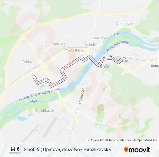 6 Bus Line Map