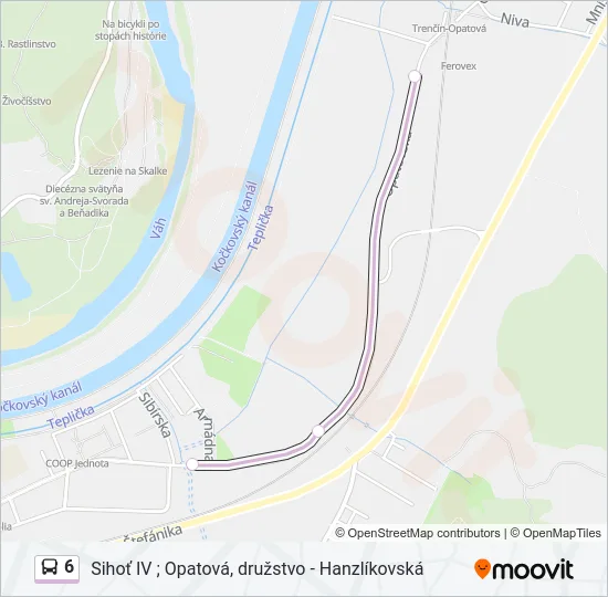 6 Bus Line Map