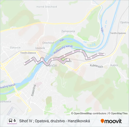 6 Bus Line Map