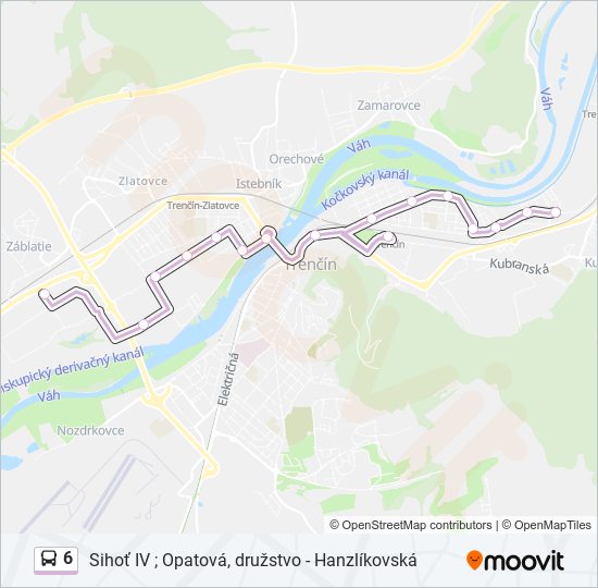 6 bus Line Map