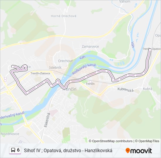 6 bus Line Map