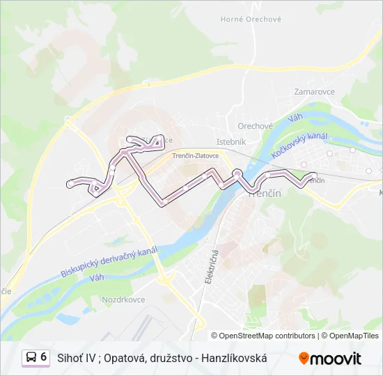 6 Bus Line Map