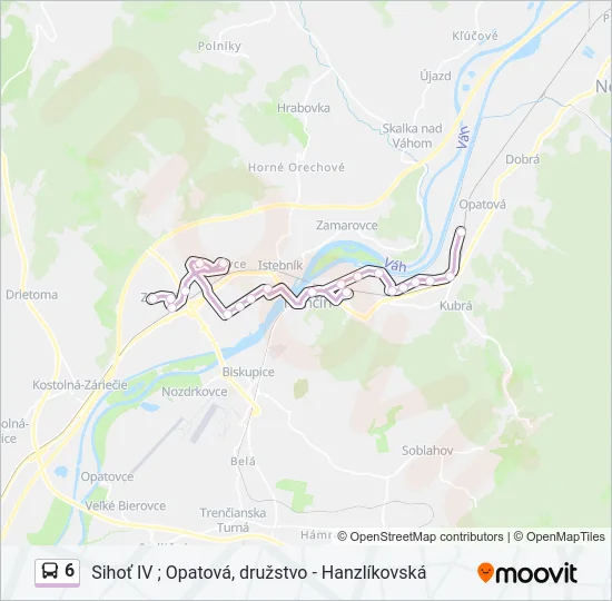 6 Bus Line Map