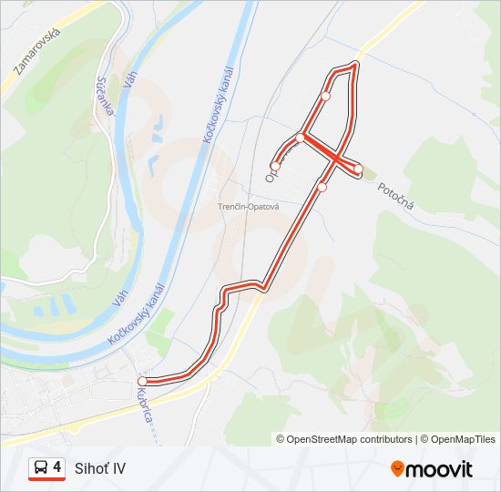 4 bus Line Map