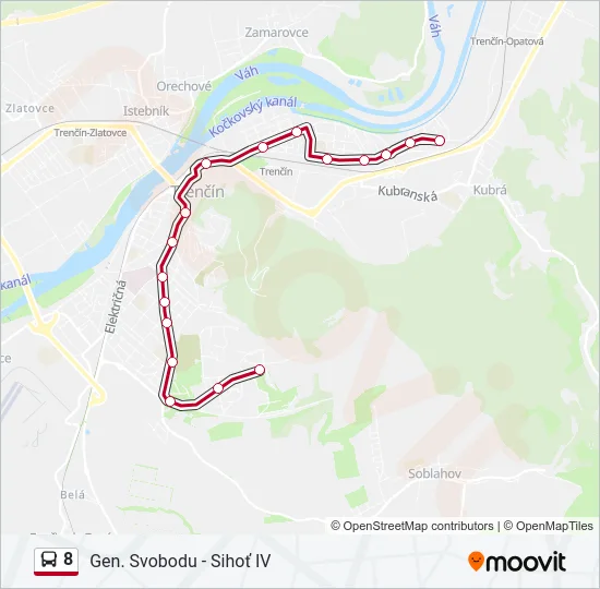8 Bus Line Map