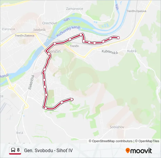 8 Bus Line Map