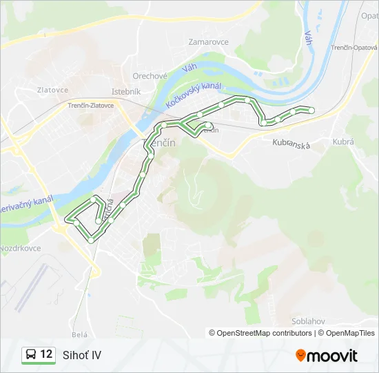 12 Bus Line Map