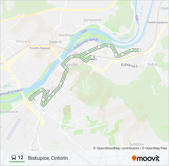 12 Bus Line Map