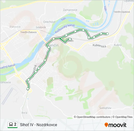 2 Bus Line Map