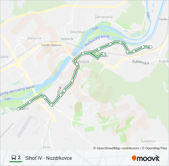 2 Bus Line Map