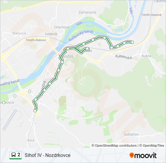 2 bus Line Map