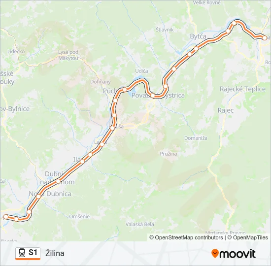 S1 Train Line Map