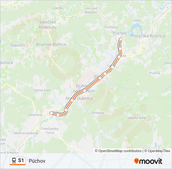 S1 train Line Map