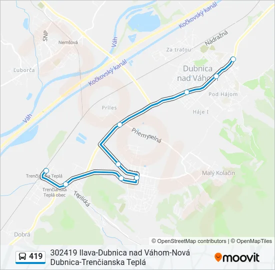 419 Bus Line Map