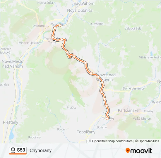 S53 Train Line Map