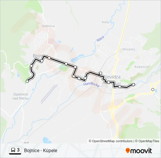 3 Bus Line Map